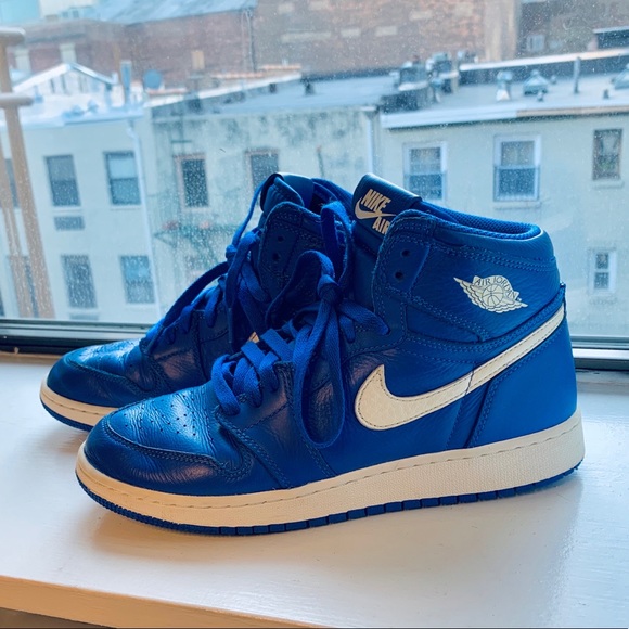 Nike Air Jordans - Royal Blue & White - Size 8.5